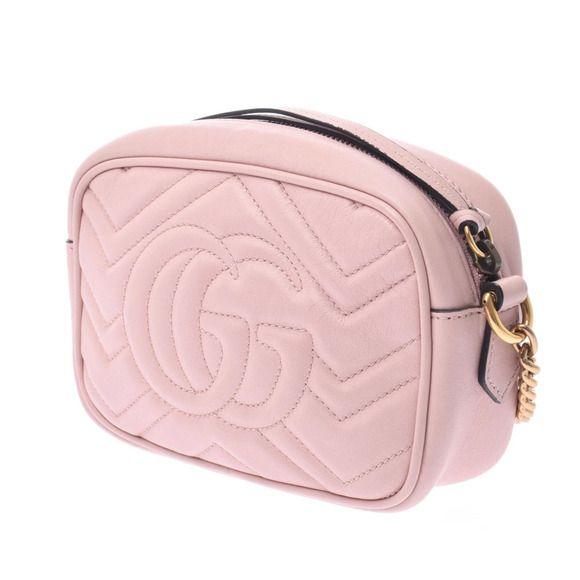 GUCCI GG Marmont Shoulder Bag Pink Calfskin main image 6